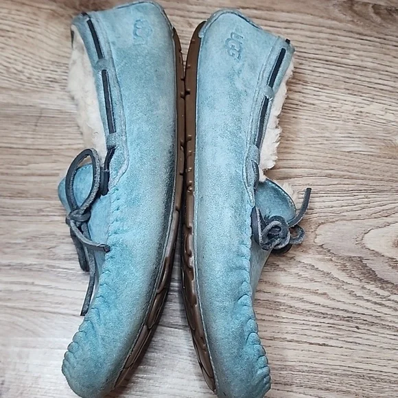 Ugg Dakota Atlantic Slippers Australia Womens Loafer  Aqua Teal Moccasin - Picture 6 of 16